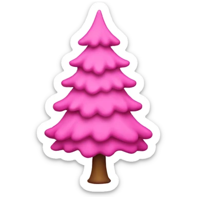 Pink Christmas tree  sticker