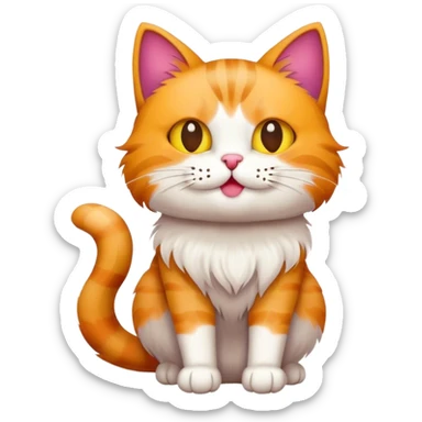 Cat saying miau sticker