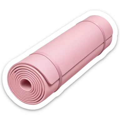 light pink rolled yoga mat  sticker
