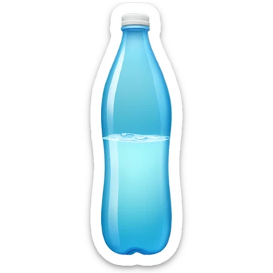 una botella de agua con aspecto depsicologa sticker