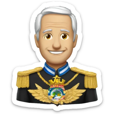 Cuervo con una medalla politica sticker