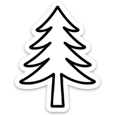pine tree with extra branches sticker