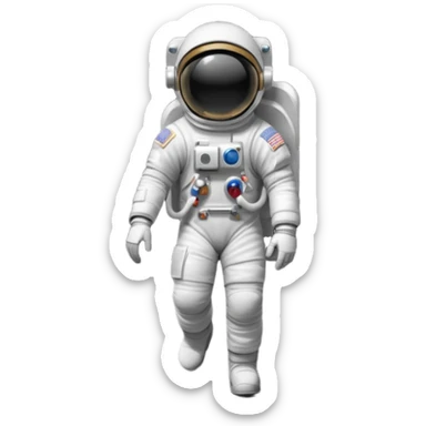 Astronaut walk on moon sticker
