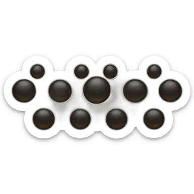 line and three dots sticker