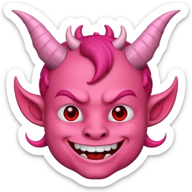 Devil emoji but pink 😈 sticker