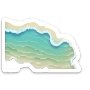 A beach and sea sticker