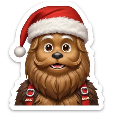 chewbacca santa sticker