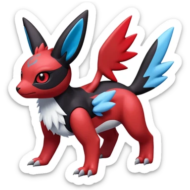  Cute Guilmon-Latias-Umbreon-Fakémon-hybrid-creature (full body)  sticker