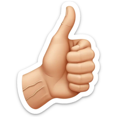 thumbs up like gesture sticker