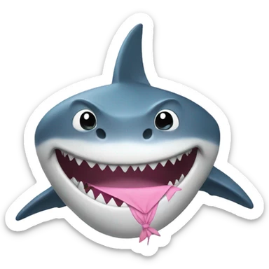 a shark wearing a bra sticker