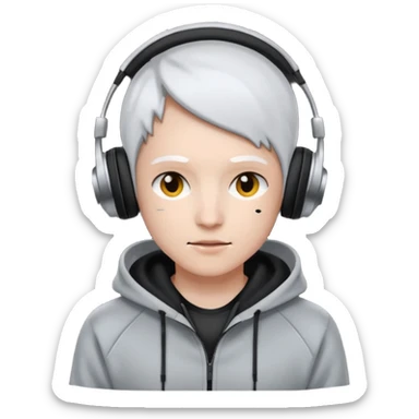 But with the same instructions, with deportive hoodie and headphones, and skin white sticker