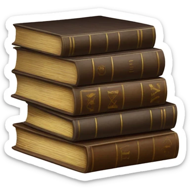 stack of antique books sticker