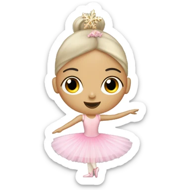christmas ballerina with nutcracker  sticker