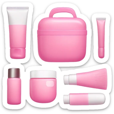 Pink skin care kit sticker