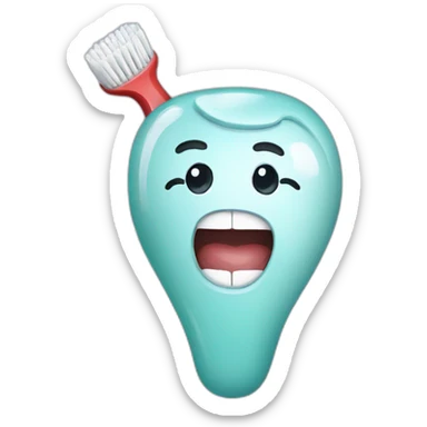 dentist with a toothbrush sticker