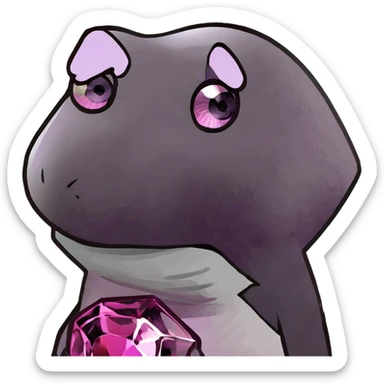 Round cut kunzite gemstone with holographic rainbow reflections, pink-purple crystal gem with brilliant facets sticker