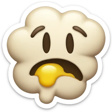 Vomit with a smiley face sticker