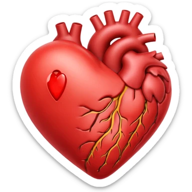 corazón organo sticker