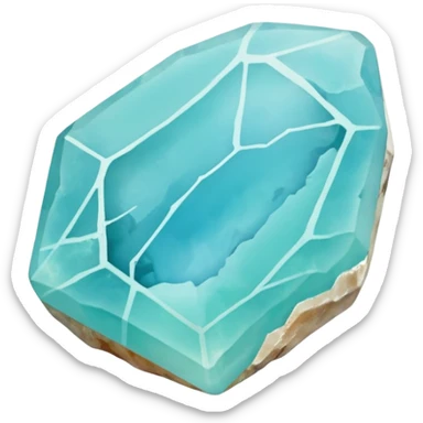 peruvian opal gemstone raw crystal sticker