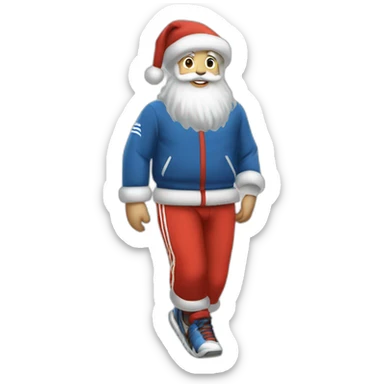 Adidas clothes Santa Claus sticker