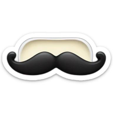 Uniform black toothbrush mustache sticker