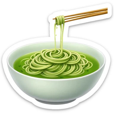 green tea noodle sticker