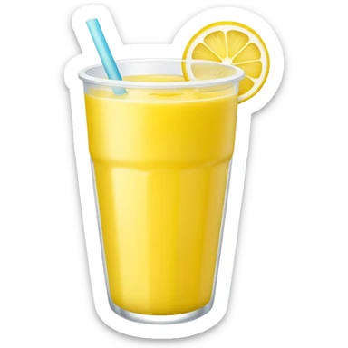 smoothie cup with lemon sticker