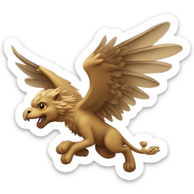 Griffin flying sticker