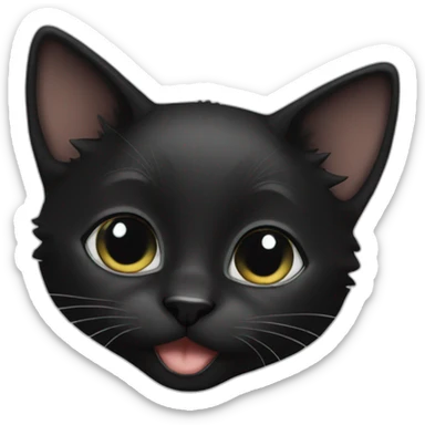 black kitten sticker