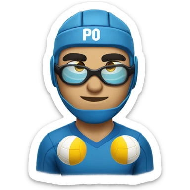 waterpolo player sticker
