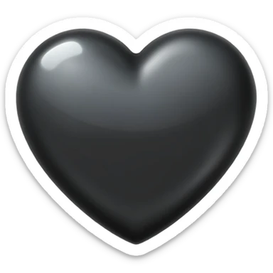 Black heart  sticker