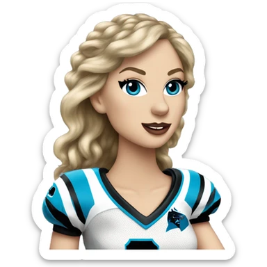 Taylor swift in Carolina panthers jersey sticker