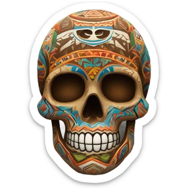 costa rica skull sticker