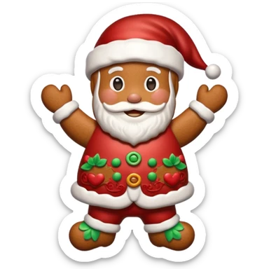 santa gingerbread sticker