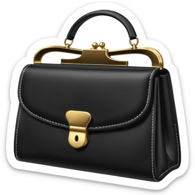 elegant black purse with dollar bills sticking out sticker