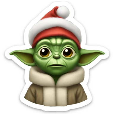 Christmas yoda sticker