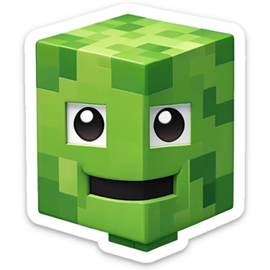 A Cute Minecraft Creeper sticker