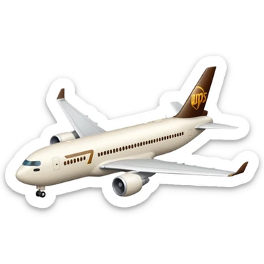 UPS767 airplane white body sticker