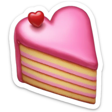 Heart-shaped cake sticker