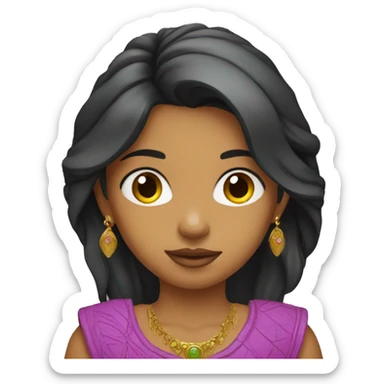 Indian girl watch sticker