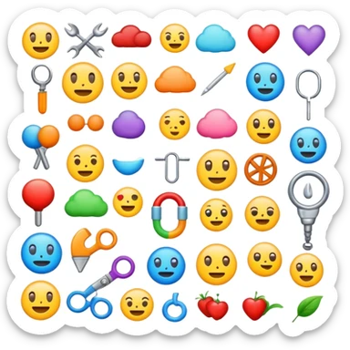 emoji with symbol of psychology  sticker