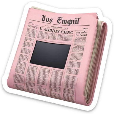 pink newspaper sticker