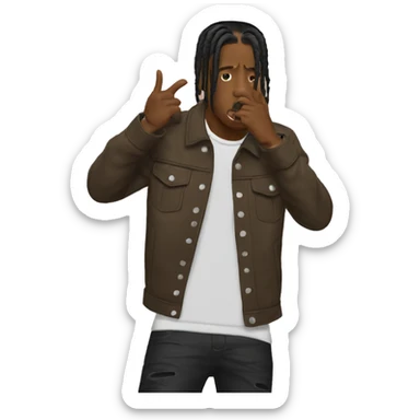 Travis Scott telling you to be quiet  sticker
