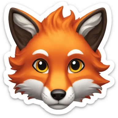 Fox fire sticker