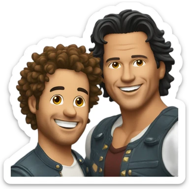 Carlos vives with a guy who looks like Romeo Santos sticker