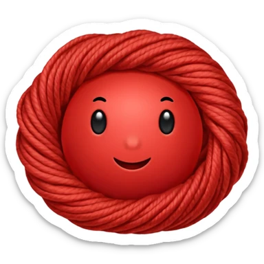 red ball of yarn sticker