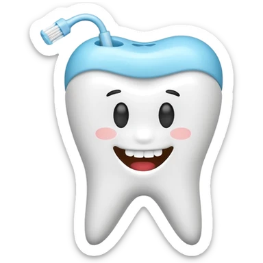 dental floss stick sticker