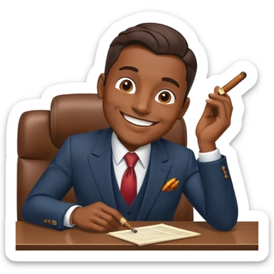 Cigar office fun sticker