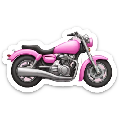 Pink motorcycle  sticker