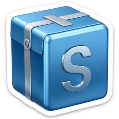 Letters SS in a blue box sticker